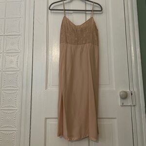 Marc Jacobs Silk Dress Size 2, embroidered peach corset top